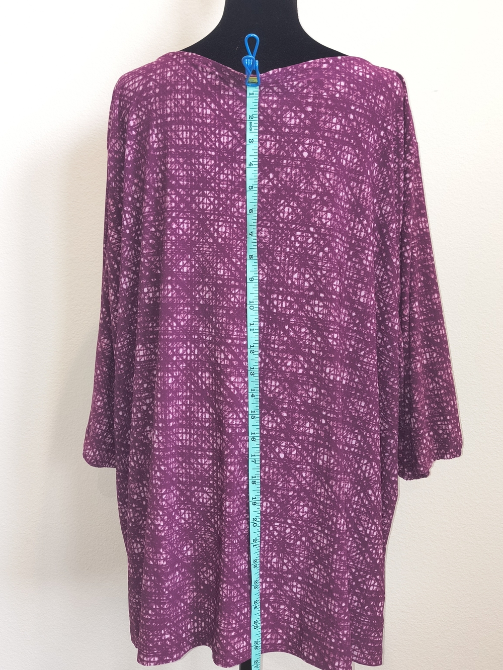 Women's Purple Printed Scoop Neck Top - Picture 5 of 7
